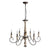 farmhouse distressed white wood 6 light chandelier
