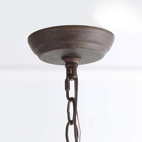 farmhouse distressed white wood 6 light chandelier