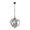 farmhouse weathered white wood 3 light pendant lamp