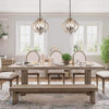 farmhouse weathered white wood 3 light pendant lamp