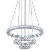3 Ring Adjustable Circles Tiered Crystal Bling Hanging Modern Chandeliers