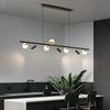 6 8 Light Black Island Horizontal Suspension Linear Pendant Light