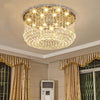 Glass Cicles Crystal Led Chandelier Drum Flush Mount Chandelier