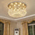 Glass Cicles Crystal Led Chandelier Drum Flush Mount Chandelier