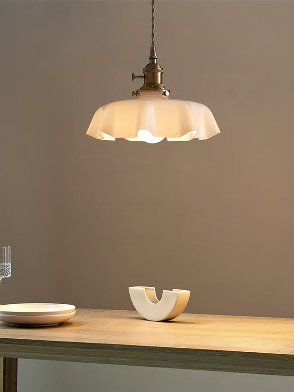 french ceramic flower pendant light brass for dining room bedroom