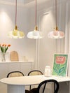 french ceramic flower pendant light brass for dining room bedroom