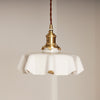 french ceramic flower pendant light brass for dining room bedroom