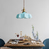 french ceramic flower pendant light brass for dining room bedroom