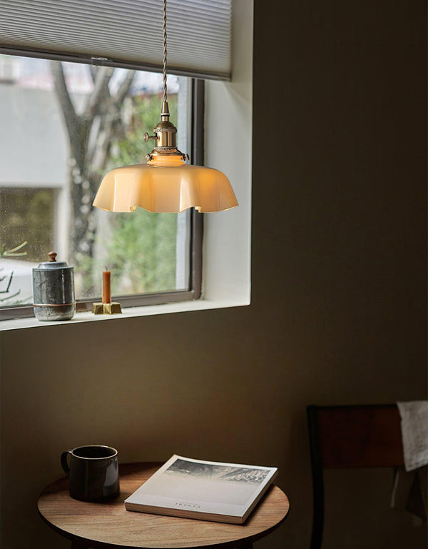 french ceramic flower pendant light brass for dining room bedroom
