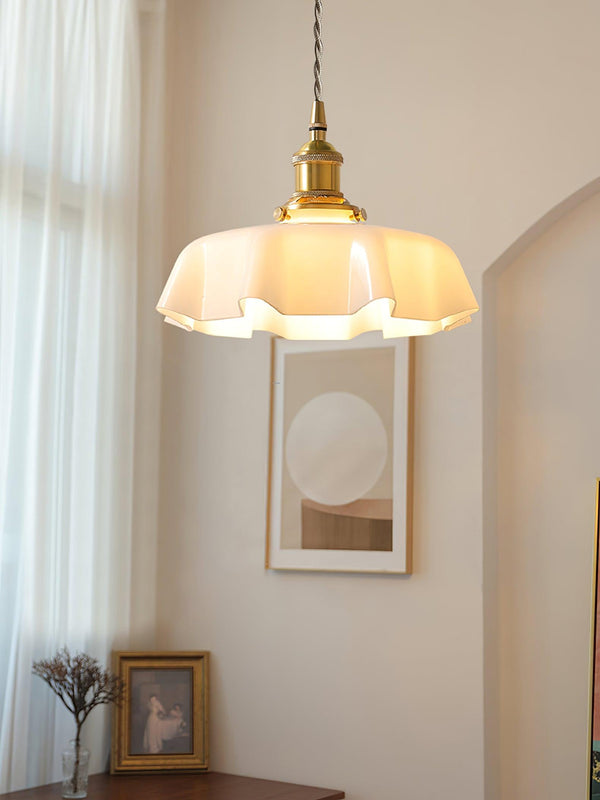 french ceramic flower pendant light brass for dining room bedroom
