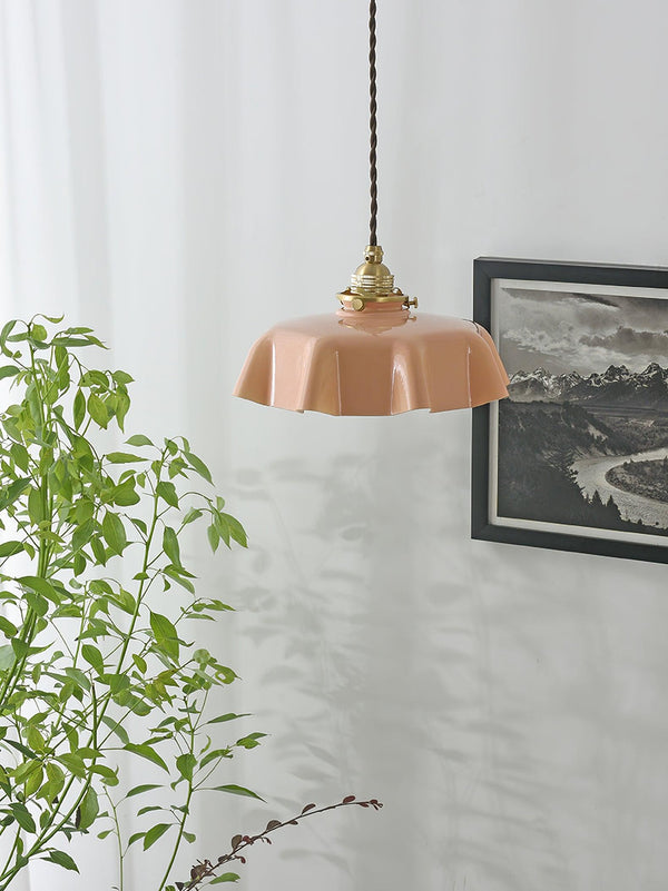 french ceramic flower pendant light brass for dining room bedroom