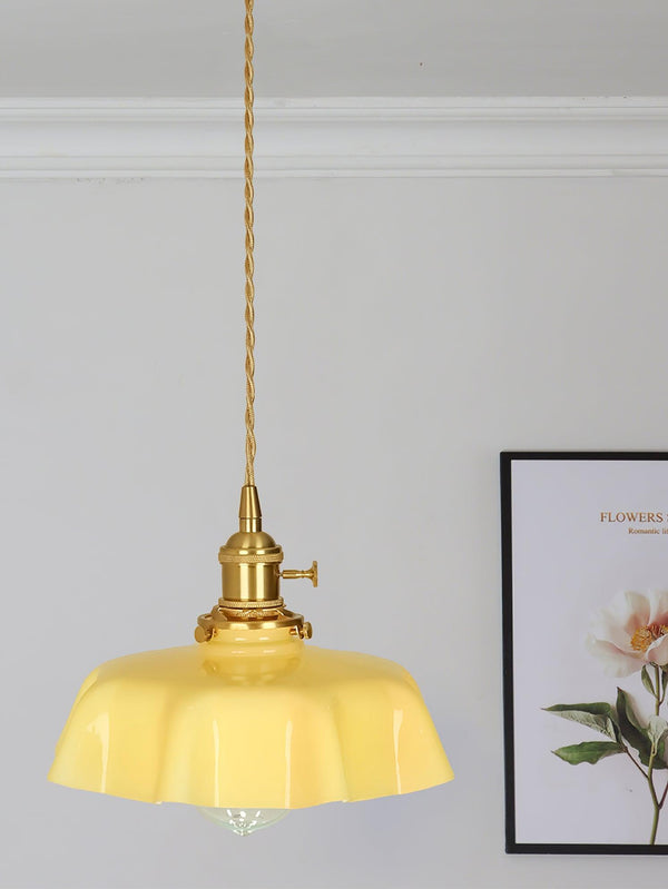 french ceramic flower pendant light brass for dining room bedroom