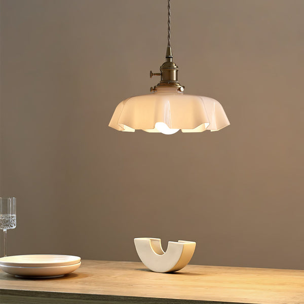 french ceramic flower pendant light brass for dining room bedroom