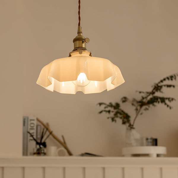 french ceramic flower pendant light brass for dining room bedroom