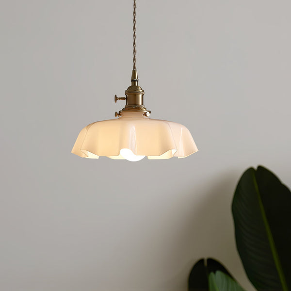 french ceramic flower pendant light brass for dining room bedroom
