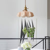 french ceramic flower pendant light brass for dining room bedroom