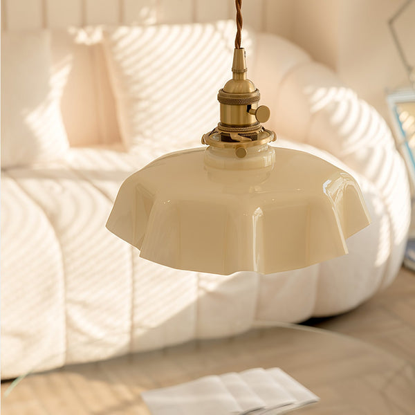 french ceramic flower pendant light brass for dining room bedroom