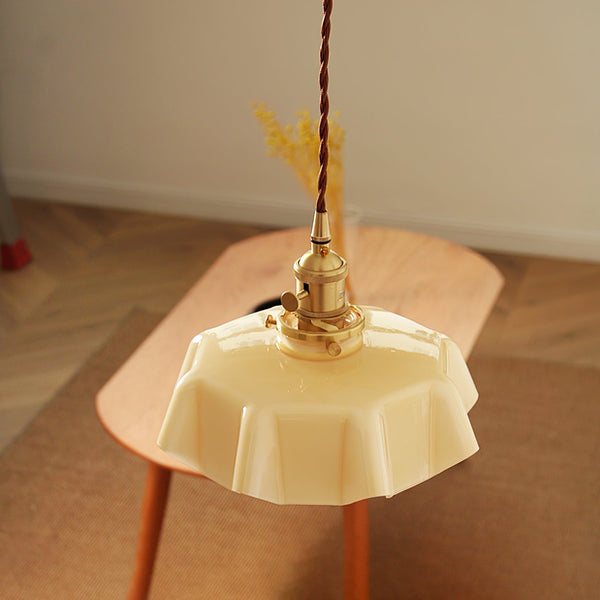 french ceramic flower pendant light brass for dining room bedroom