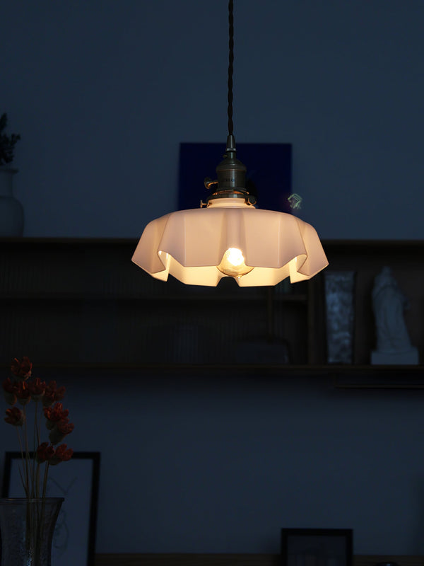 french ceramic flower pendant light brass for dining room bedroom