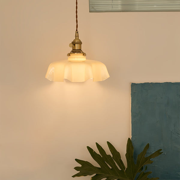 french ceramic flower pendant light brass for dining room bedroom