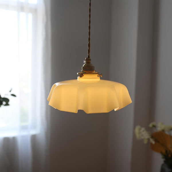 french ceramic flower pendant light brass for dining room bedroom
