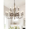 french country distressed wood candle chandelier
