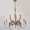 french country distressed wood candle chandelier