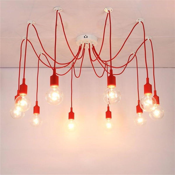 Cluster Spider Pendant Lighting 10 Heads Diy Adjustable Ceiling Lights