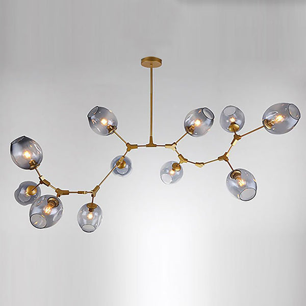 Nordic Branches Bubble Sputnik Chandelier 5 To 11 Lights Gold Finish
