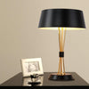 geometric metal table lamp gold black white for desk bedside