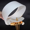 geometric metal table lamp gold black white for desk bedside