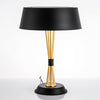 geometric metal table lamp gold black white for desk bedside