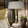geometric metal table lamp gold black white for desk bedside