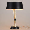 geometric metal table lamp gold black white for desk bedside