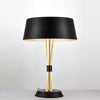 geometric metal table lamp gold black white for desk bedside