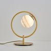 gold blue glass table lamp for bedroom and living room