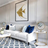 gold blue glass table lamp for bedroom and living room