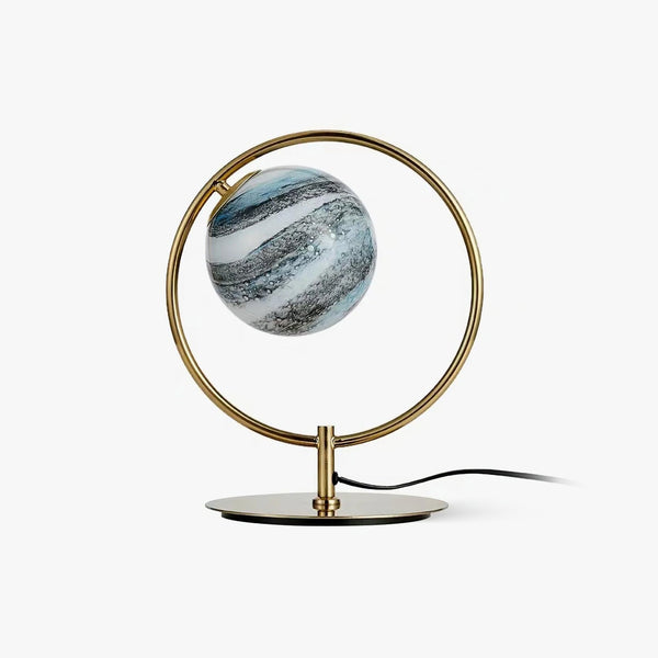 gold blue glass table lamp for bedroom and living room