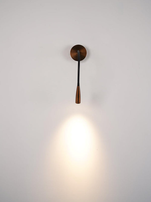 gold flexible hose led wall sconce set of 2