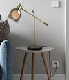 gold metal glass marble table lamp for bedroom and living room