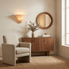 gold mica petal wall sconce