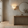 gold mica petal wall sconce