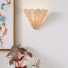 gold mica petal wall sconce