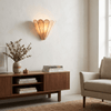 gold mica petal wall sconce