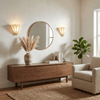gold mica petal wall sconce