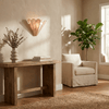 gold mica petal wall sconce