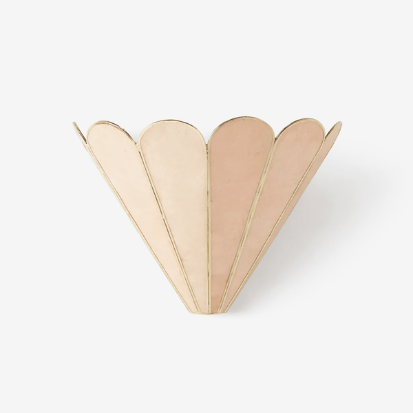 gold mica petal wall sconce