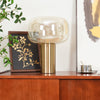 gold mushroom glass table lamp for bedside living room