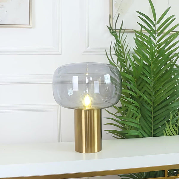 gold mushroom glass table lamp for bedside living room