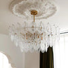 gold wave glass chandelier dining room kitchen island